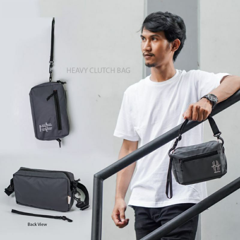 Hand bag Heavy WATERPROOF . clutch pria distro . handbag + slingbag . Tas tangan dan Tas