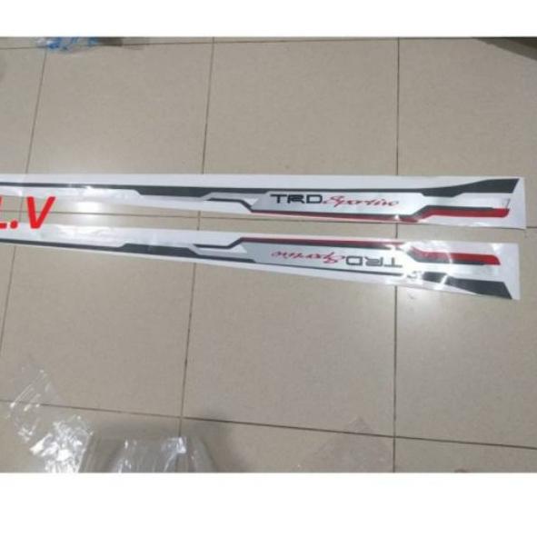 '➼ Stiker body samping TRD Sportivo A.N Yaris Agya Calya Avanza Xenia Etios Sirion hitam dan silver