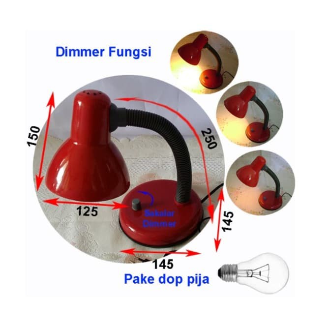 Lampu meja belajar JM-203D desk lamp Dimmer lampu baca lampu duduk