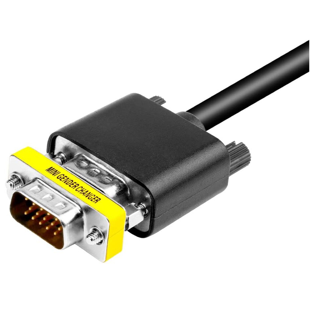 VMF | CONNECTOR VGA MALE TO FEMALE BEST / MINI GENDER (YELLOW)