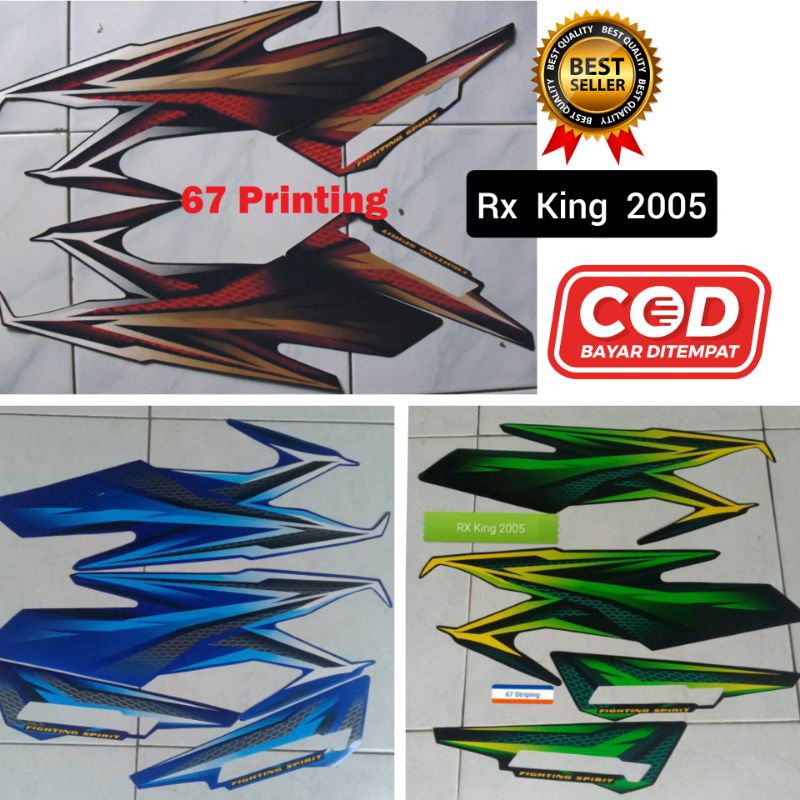 (COD) STIKER STRIPING LIS LES POLET BODY MOTOR YAMAHA RX KING 2005 kualitas original