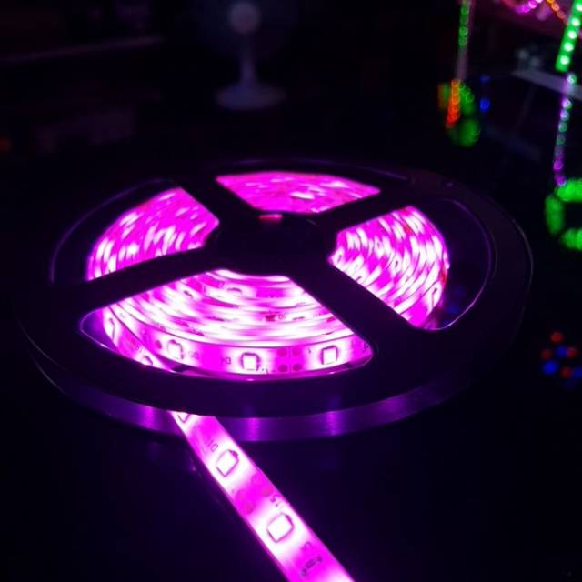 Lampu led strip 5050 PINK / UNGGU anti air