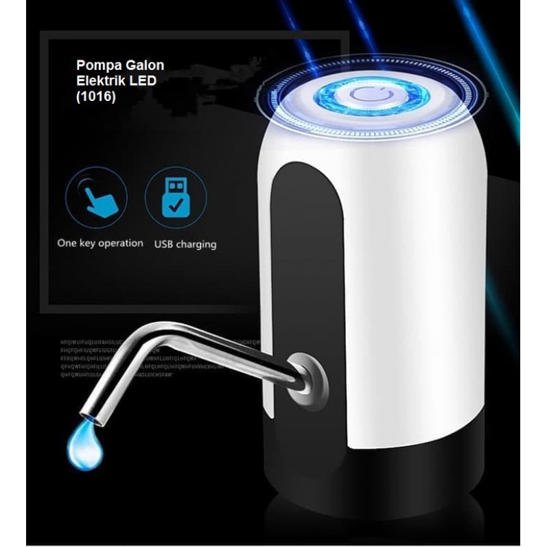 BABEE POMPA GALON DISPENSER AIR ELEKTRIC DENGAN LAMPU LED PORTABLE USB / POMPA AIR GALON ELEKTRIK