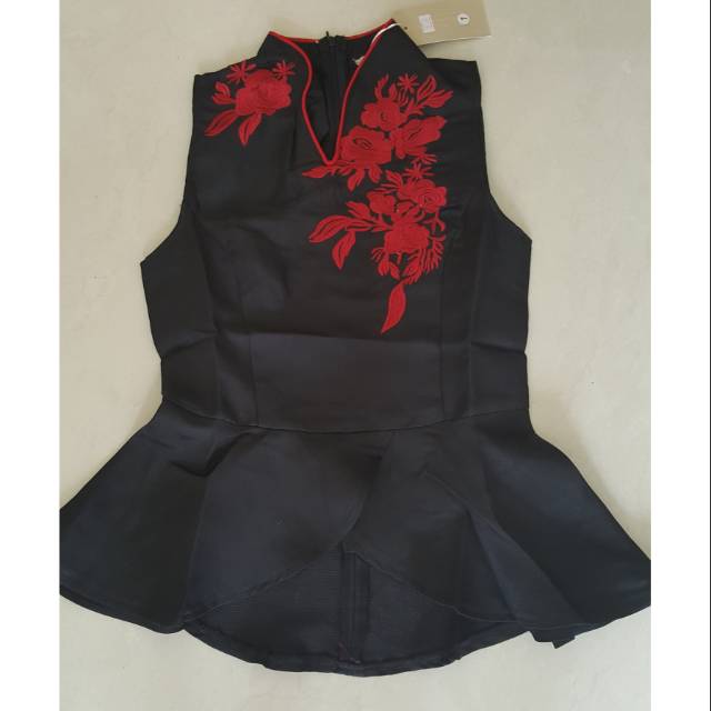 Moscato chongsam top black