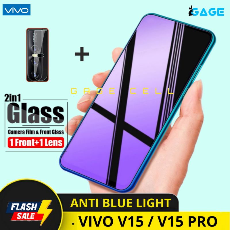 2in1 TEMPERED GLASS ANTI BLUE LIGHT VIVO V15 PRO - TG ANTI GORES RADIASI VIVO V15 V15PRO SCREEN