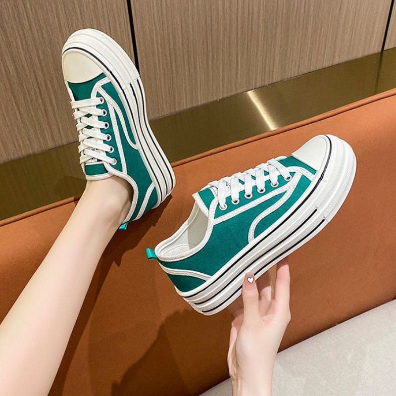 9015 Sepatu Kets Wanita Sneakers Putih Import Cewek Korea