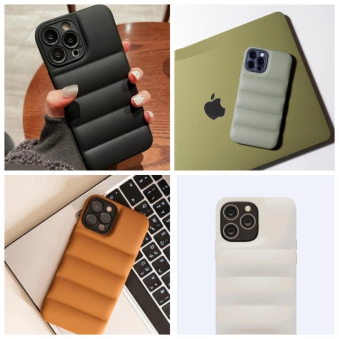 Puffy Case iPhone 12 / 12 Pro / 12 Pro / 12 Pro Max / IPhone 13 / 13 Pro 13 Pro Max Softcase Puff  Bantal Protect Camera