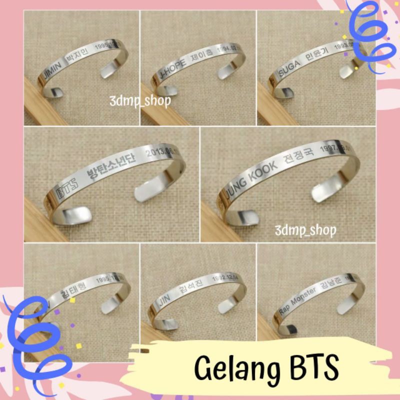 Gelang BTS Suga Jin Rapmonster V RM Taehyung