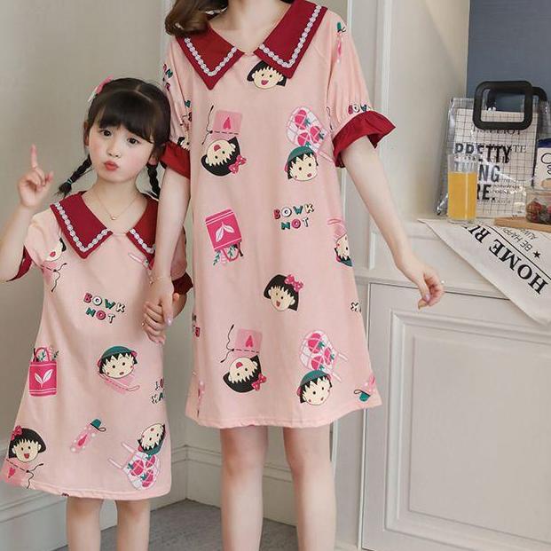 ➫ daster couple ibu dan anak / baju tidur import ●