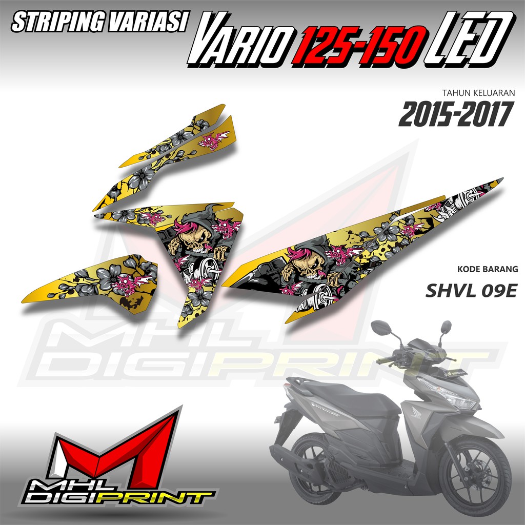 STRIPING VARIASI HONDA VARIO 125 &amp; 150 -  STIKER VARIO 125 &amp; 150 LED - SHVL 09