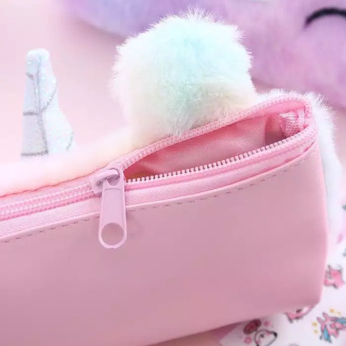 

Hemat Pastel Unicorn Plush Pencil Case / Tempat Pensil Unicorn Pelangi Lucu Murah