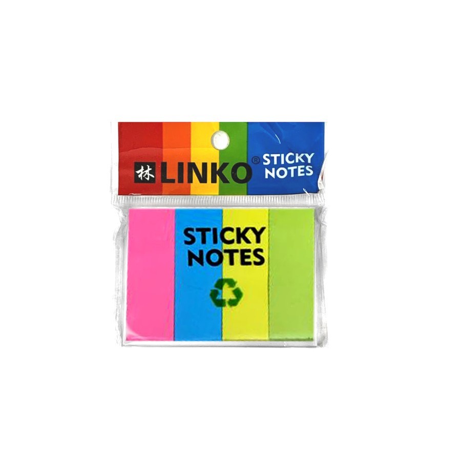 

FILM MARKER LINKO/ STICKY NOTES 51x38mm 4 WARNA / MEMO TEMPEL / PAGE MARKER