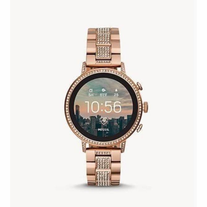 Smartwatch Wanita Fossil Gen 4 Venture Hr Rosegold Ftw6011 Original