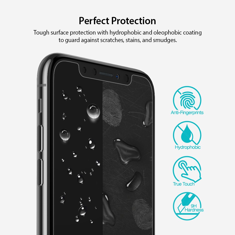 Original Rearth Ringke ID Invisible Defender Tempered Glass 0.33 mm for Iphone X