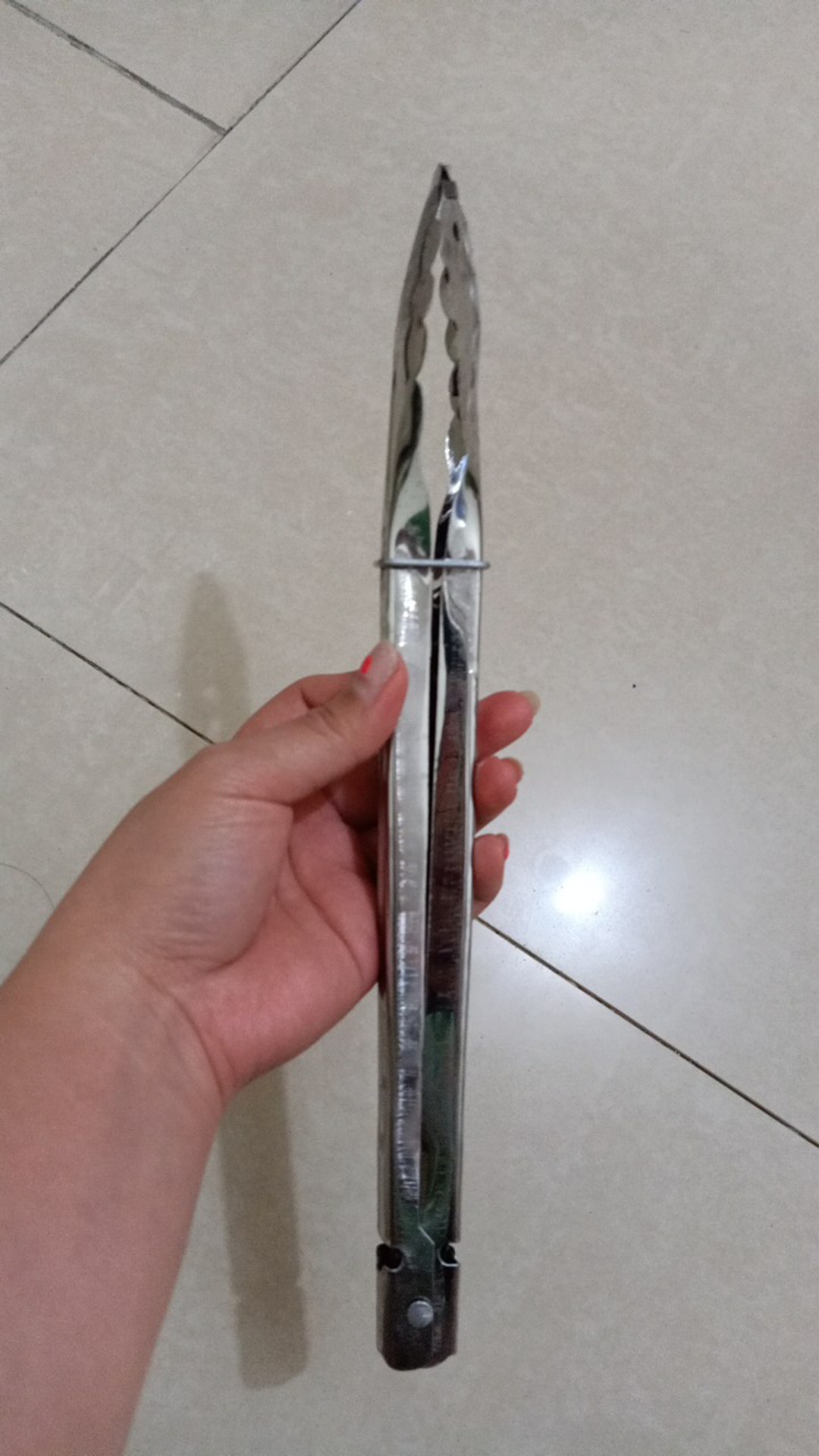 Capitan Capit Penjepit Makanan Stainless Steel Besi Ukuran Sedang