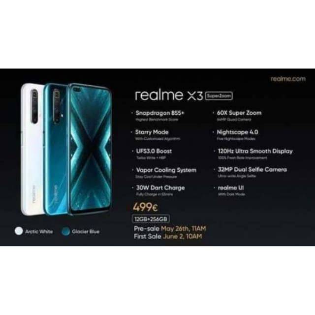 HP REALME X3 RAM 12GB ROM 258GB NEW REALME 2020