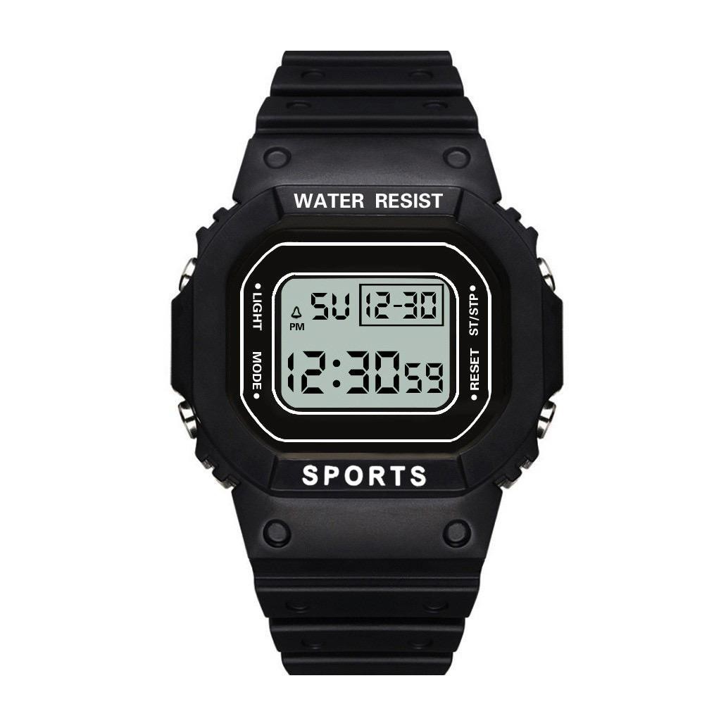 JAM TANGAN RUBBER DIGITAL SEGI GROSIR MURAH KARET SPORT LED PRIA WANITA COUPLE M121