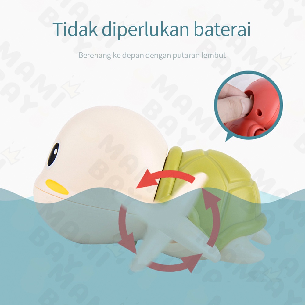 Mamibayi Mainan bayi turtle mainan mandi bayi jarum jam bath toys