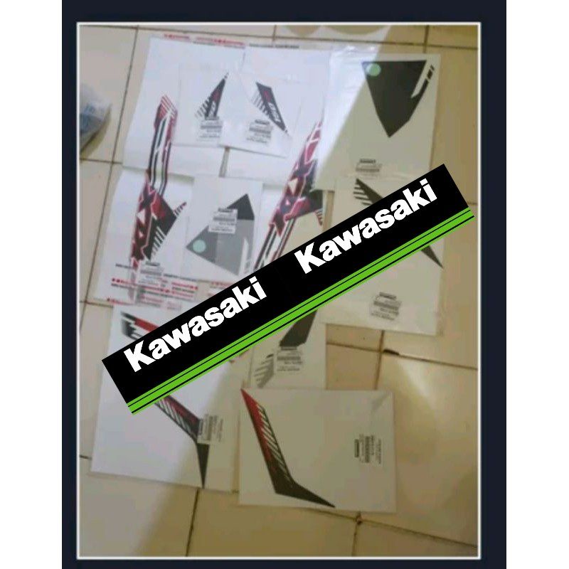 striping stiker klx bf merah original 100 persen ori