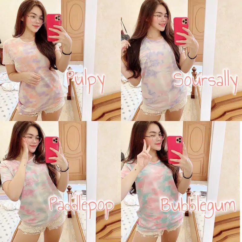 T-SHIRT TIE DYE COLLECTION CHECK/TIE DYE SHIRT/TIE DYE WOMEN