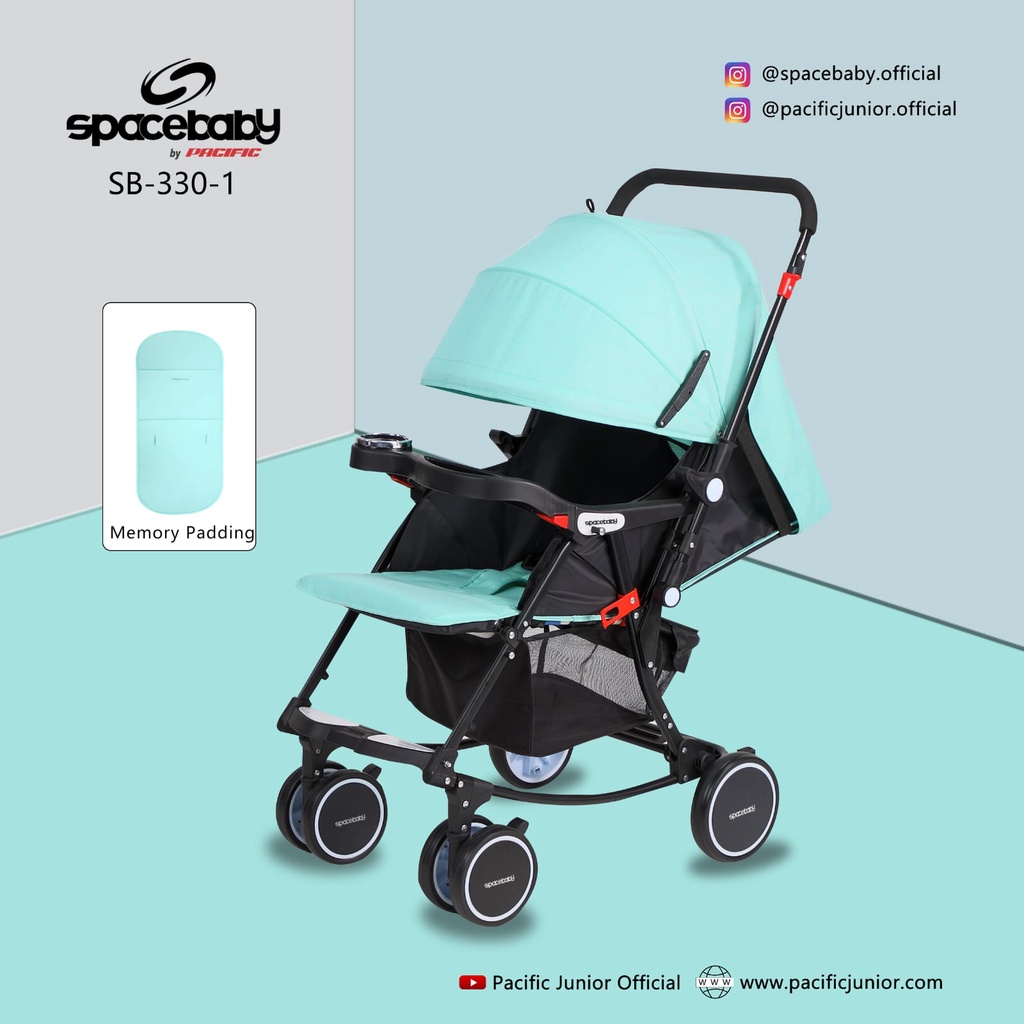 SPACEBABY Baby Stroller SB 329-1 SB 330-1 SB 325-1 SPACE BABY SB 329-1 SB 330-1  SB325-1 Baby Stroller Grande 268 Kereta Dorong Bayi PLIKO