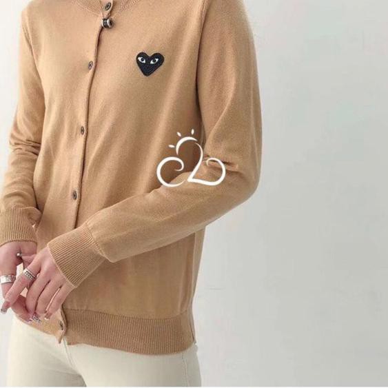 cdg beige cardigan