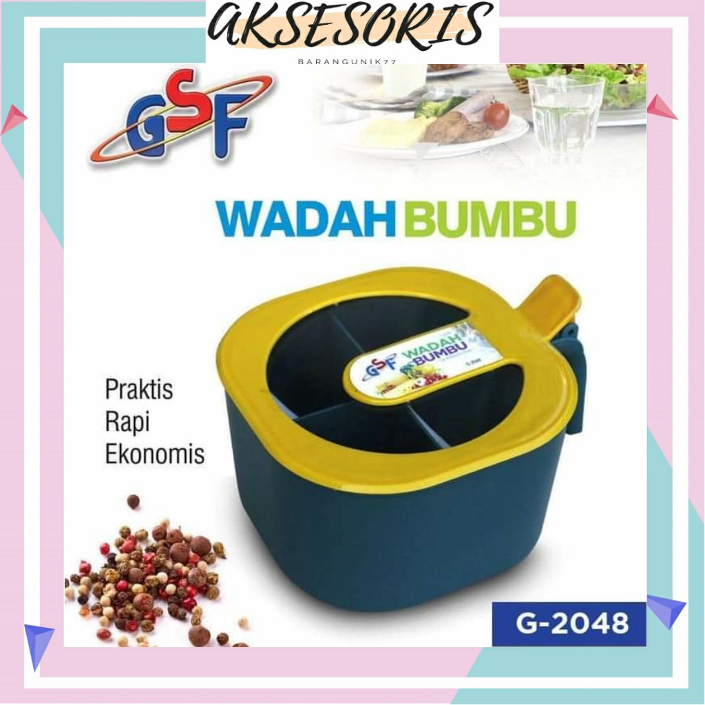 WADAH BUMBU SIMPLE/ TEMPAT BUMBU / WADAH BUMBU 4 IN / WADAH BUMBU GSF G-2048 / GSF 2048 / GSF G 2048