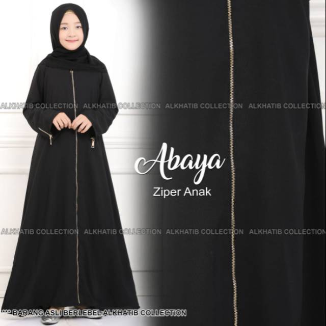 ABAYA ZIPPER POLOS ANAK ALKHATIB COLLECTION