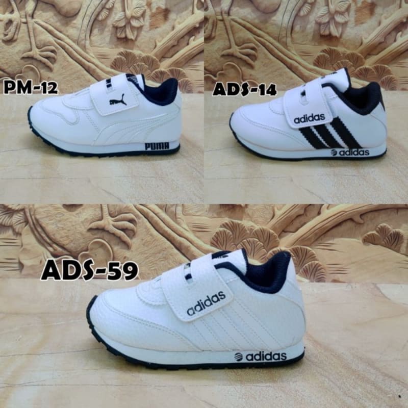 Sepatu Anak Laki Laki Perempuan Cowok Cewek 1 2 3 4 5 6 7 Tahun Putih