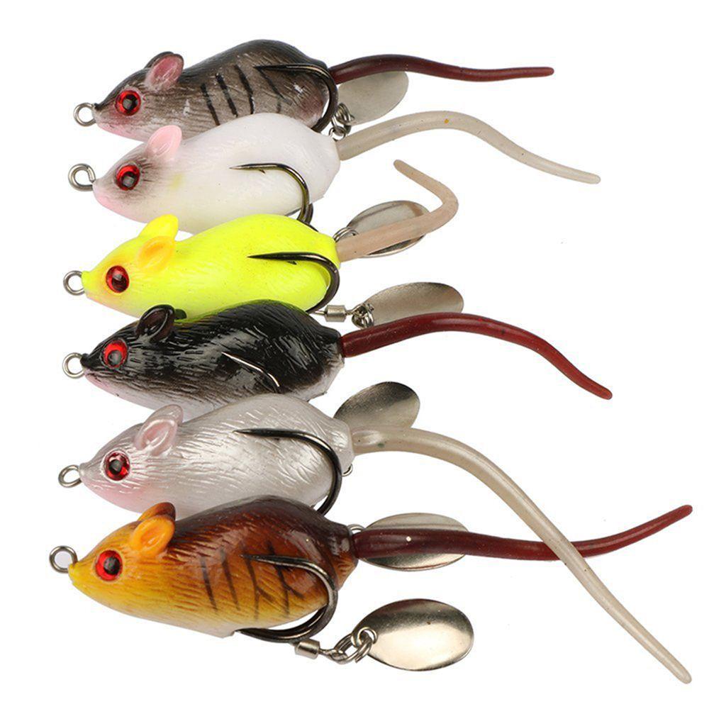 Solighter 5.5cm / 10.5g Umpan Pancing Soft Bait Bentuk Tikus Dengan Mata Kail