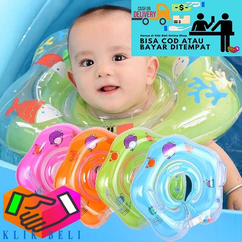 Pelampung Leher / Pelampung Bayi Ban Renang Anak Karakter Baby Swimming Neck Ring Floating