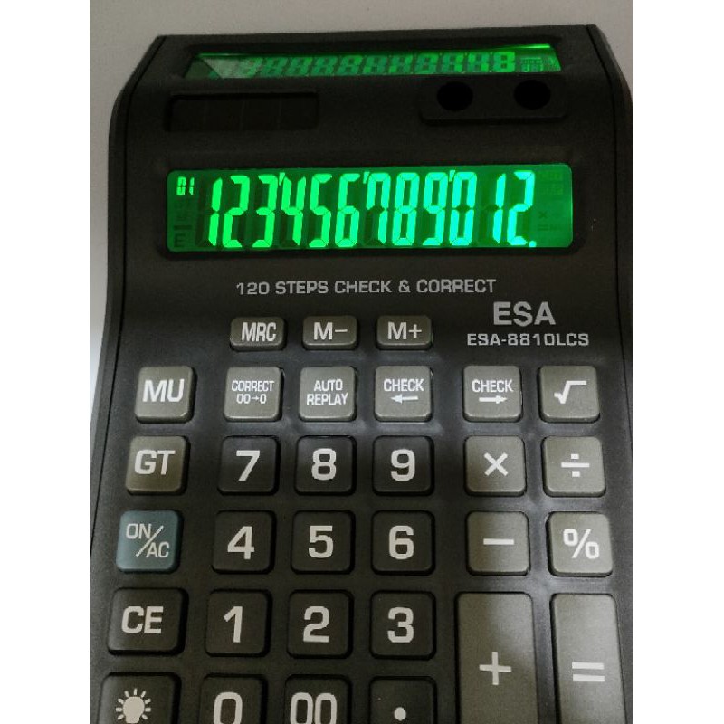 

kalkulator calculator dagang - 2 layar lampu led esa 8810 - 12dgit - richardmart