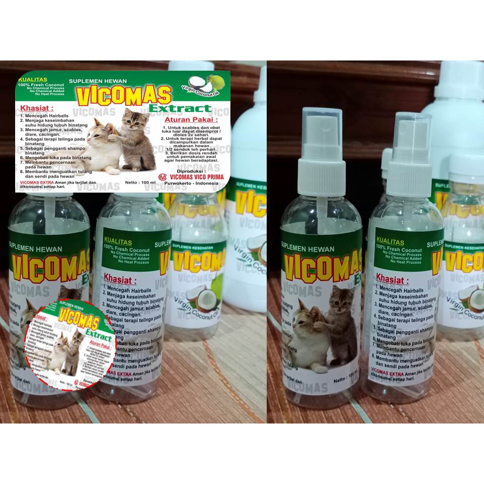 Obat Kucing Jamuran Vco | Vco Vicomas Extract Spray 100ml