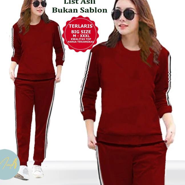 Pusat Produsen SETELAN OLAHRAGA WANITA / BAJU SENAM WANITA / BAJU TRENING CELANA PANJANG / BAJU OLAHRAGA 50017