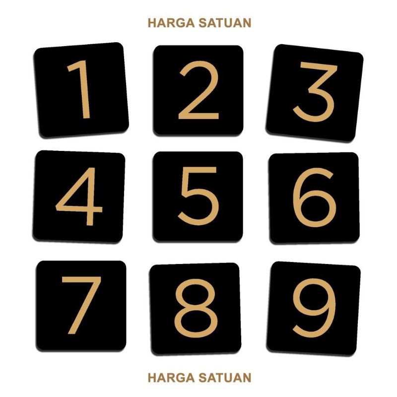 Nomor Meja Tempel Akrilik – Nomer Meja Cafe