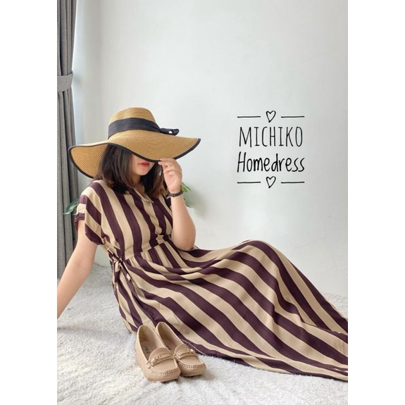 TERMURAH Michiko (kimono) Home Dress Motif daster yayoe hijab