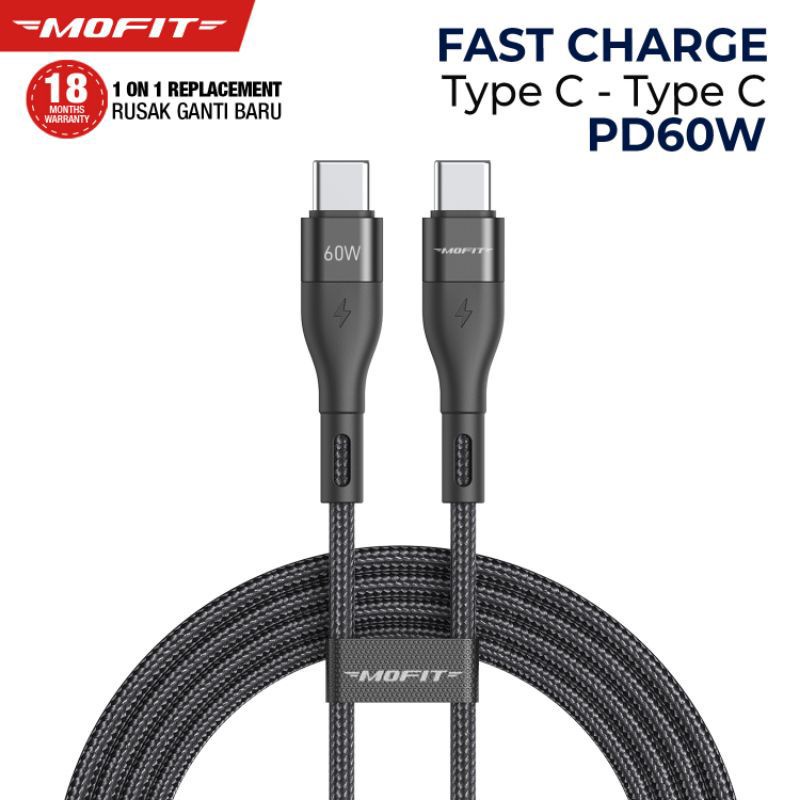 MOFIT MC-100 Kabel Type-C to Type-C PD 60W