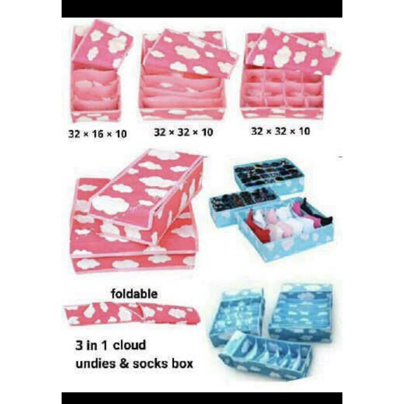 bra panties set organizer 3in1/tempat kaos kaki,bra,cd organizer 3in1