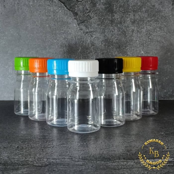 PROMO Botol Kapsul BP2 50ML / Botol Plastik 50ML / Botol Wadah Kapsul - Tutup Hijau