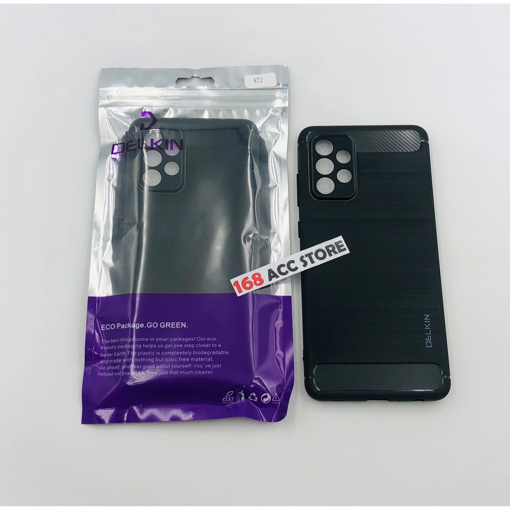 SILIKON SAMSUNG A72 DELKIN KARBON / SOFT CASE SAMSUNG A72 DELKIN CARBON