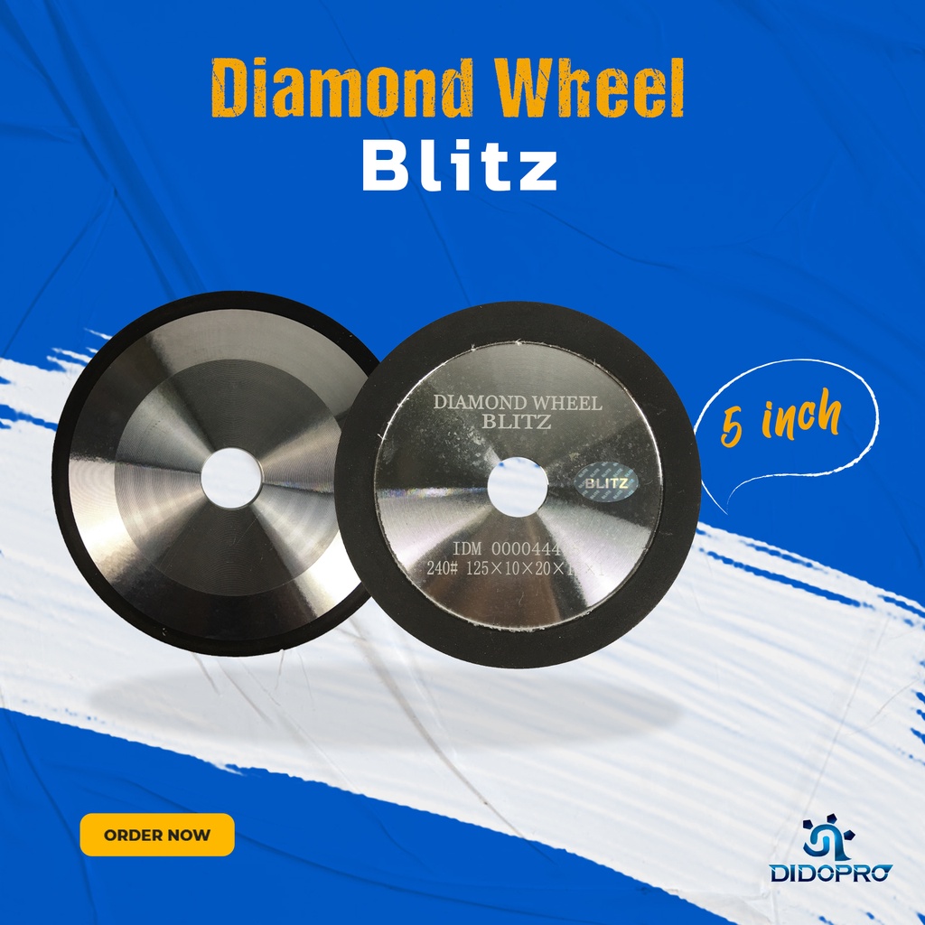 Diamond Asah TCT 5 Inchi Grit 240 2 Sisi Diamond Grinding Wheel