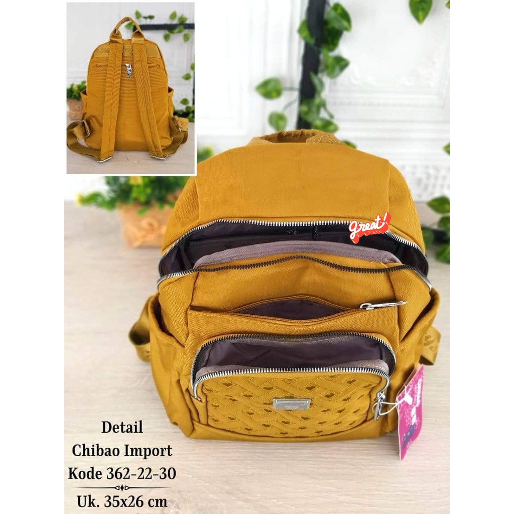 Tas Ransel Wanita Tas Ransel Chibao 362-22 Bahan Kanvas. CRanelhibao Ransel Import Chibao Ori Tas Wanita Tas Ransel Wanita Terbaru Bisa bayar ditempat.!!