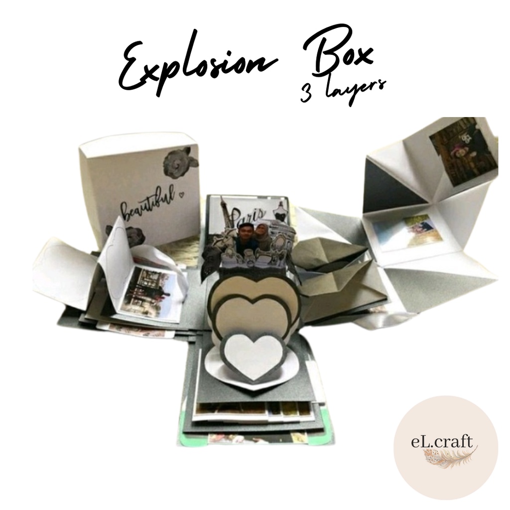 

Explosion Gift Box 3 Layers Kotak Kado Hadiah Foto Unik Kreatif