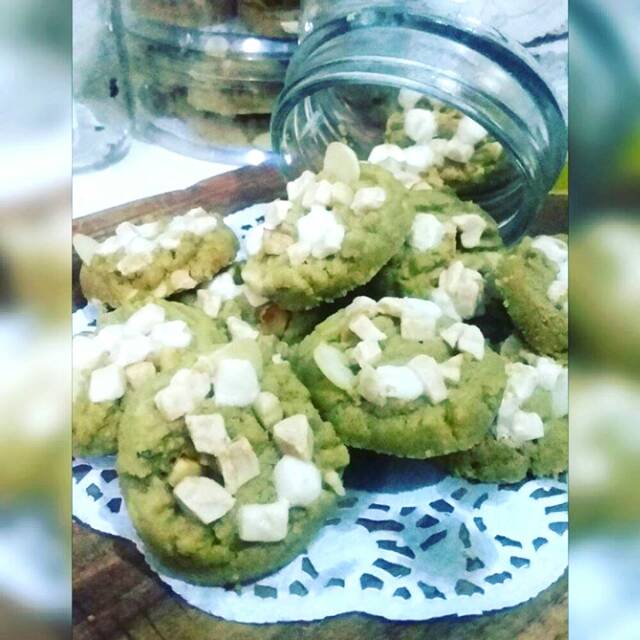 

Matcha Almond Cookies | Greantea Cookies | Kue Kering