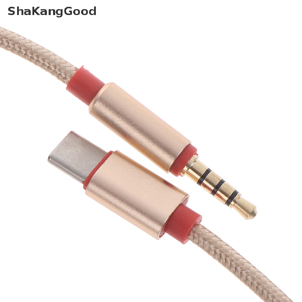 Skid Adapter Konektor Kabel Audio Aux Tipe-C Ke USB-C Male 3.5mm