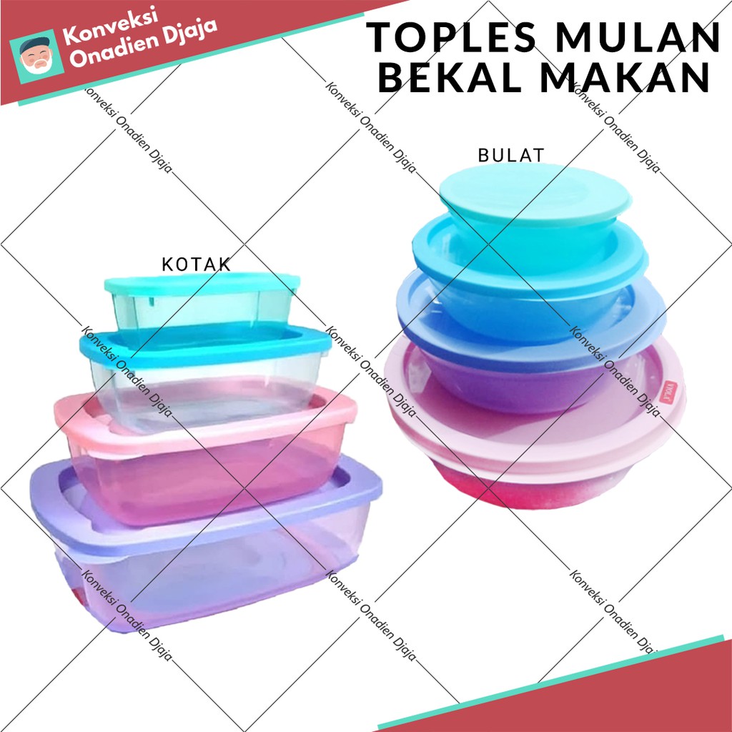Toples Set Isi 4pcs / Kotak Tempat Makanan Plastik Anti