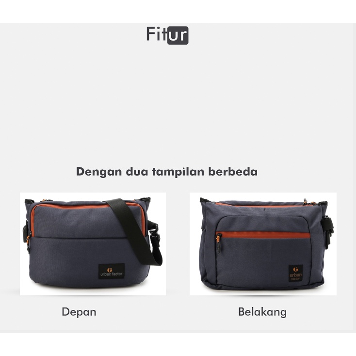 TILTON NAVY |ManNeedMe x URBAN| Tas Selempang Pria Tas Pinggang Waist Bag ORIGINAL