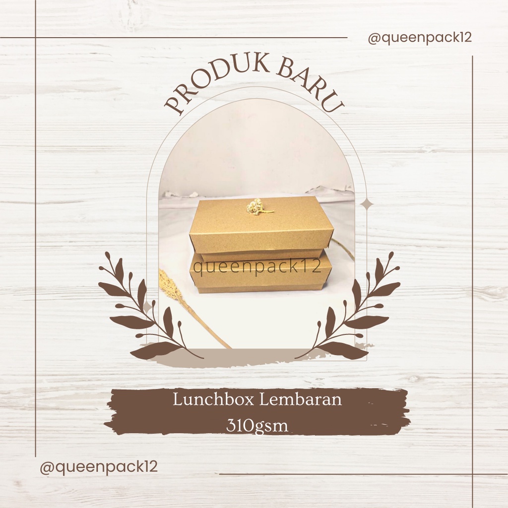 

ANTI BOCOR - LUNCH BOX LEMBARAN COKLAT 310 GSM (M & L) | KOTAK MAKAN| KARDUS MAKAN| BOX MAKANAN | BOX NASI | BOX MAKAN SIANG | KARDUS NASI