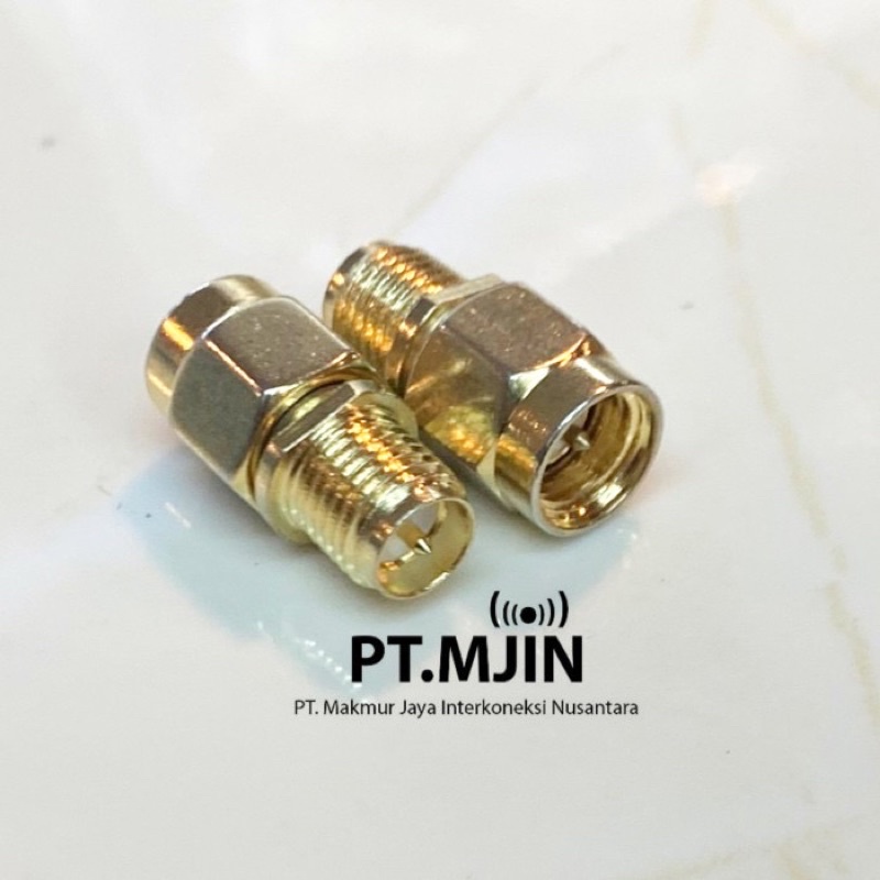 Barel Adapter RP SMA female ke SMA male gold