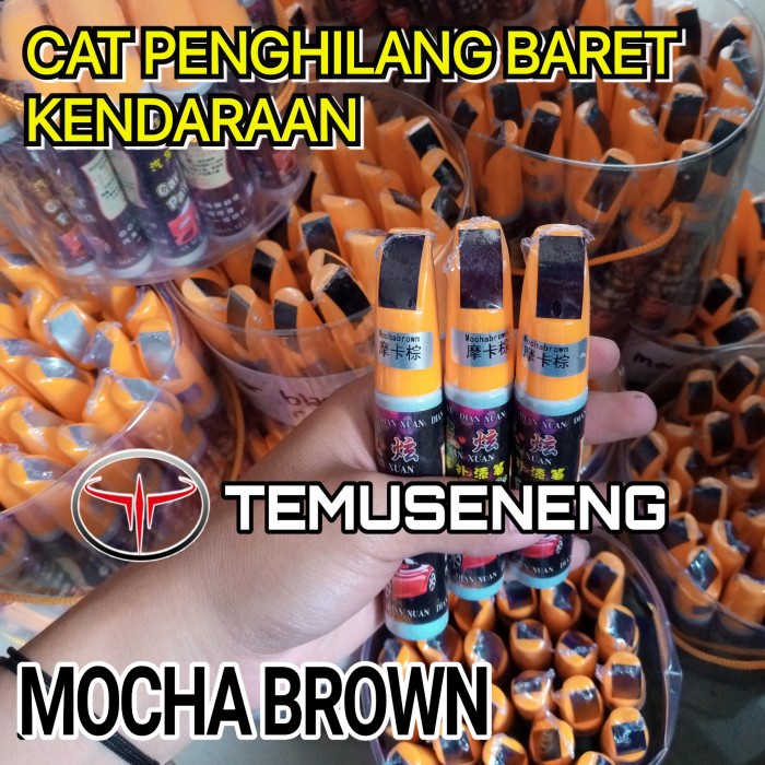 Mocha Brown Coklat Tua Cat Spidol Penghilang Lecet Mobil Motor Baret